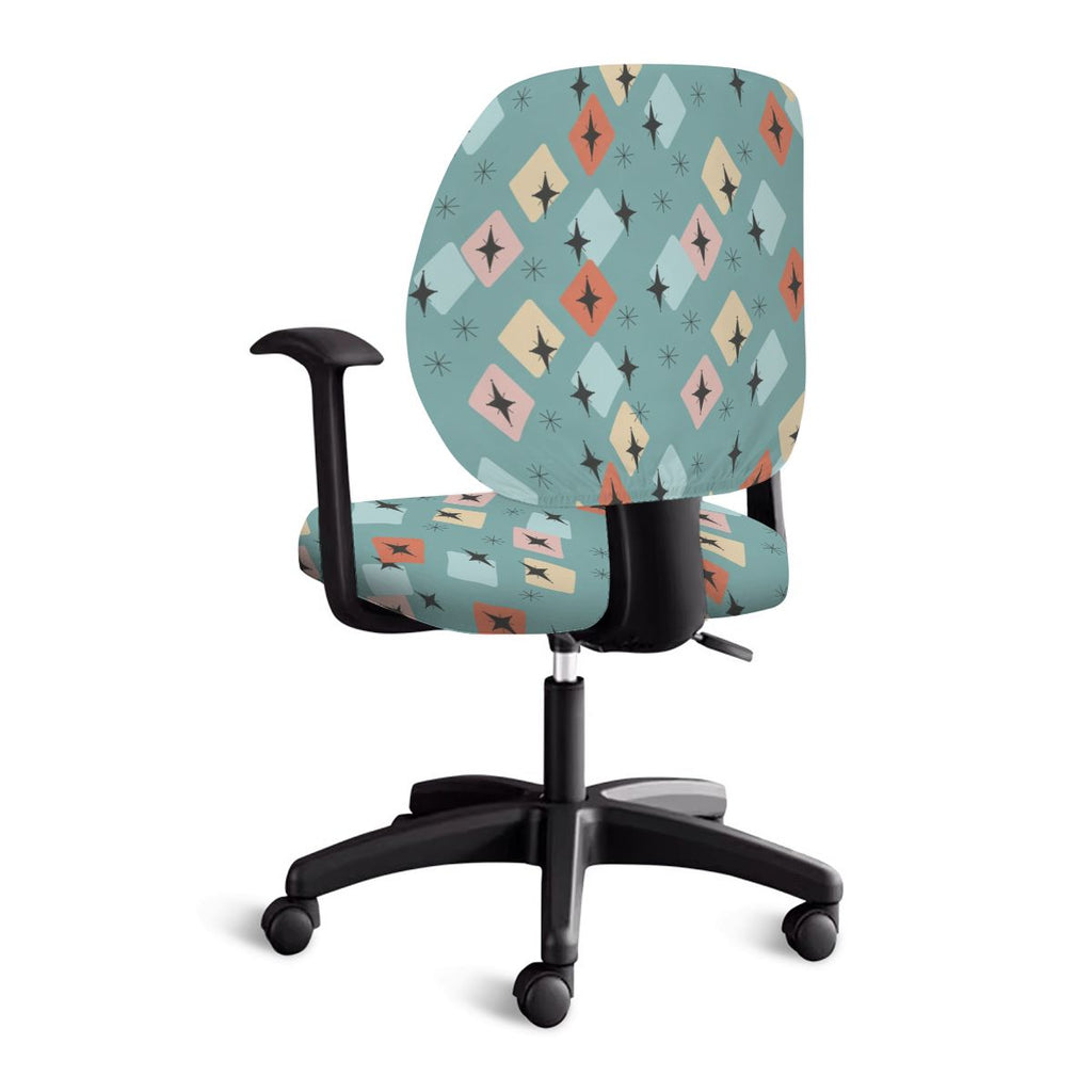 Mid-Century Modern Geometric Office Chair Cover