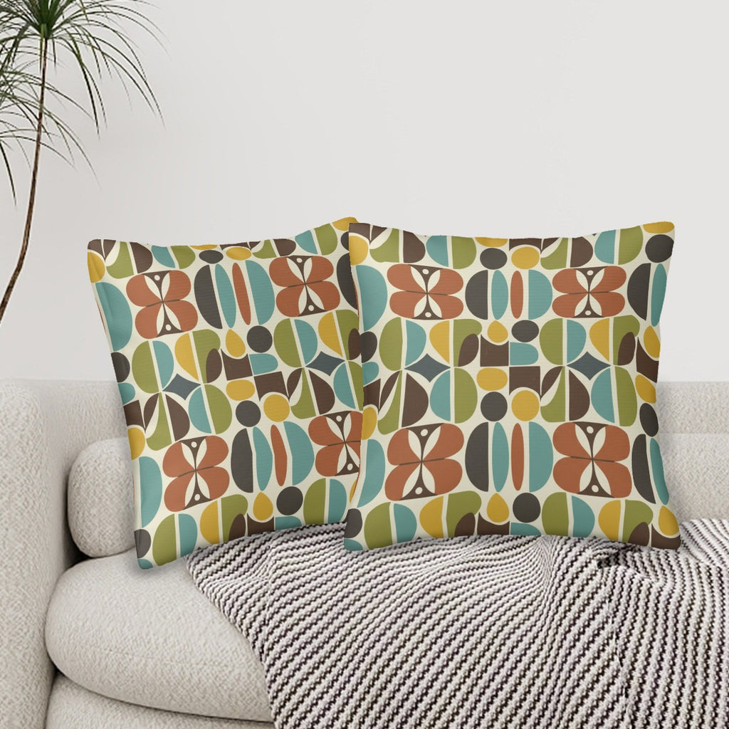 Mid-Century Modern Organic Petal Pillow Cover Set