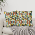 Mid-Century Modern Organic Petal Pillow Cover Set