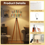 Mid-Century Modern Teardrop Geometric Tripod Floor Lamp