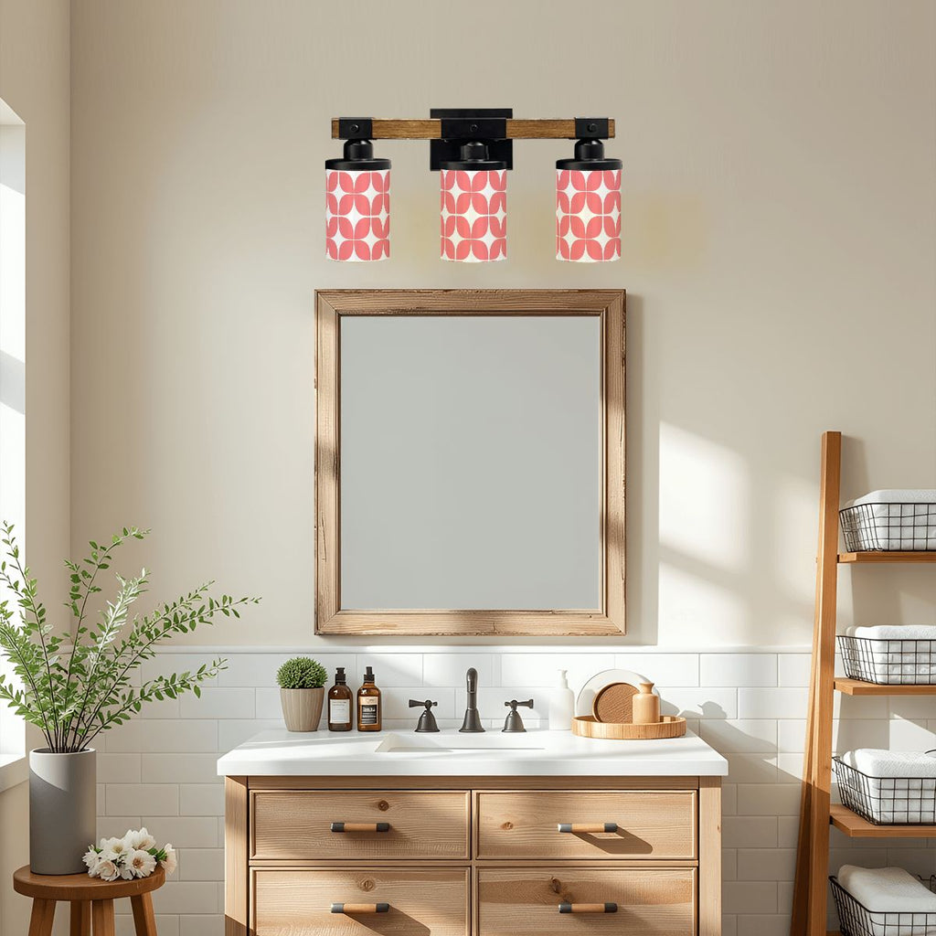 Mid-Century Modern Coral Pebble 3-Light Vanity Fixture