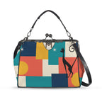 Atomic Cat Colorblock Kiss-Lock Crossbody Bag