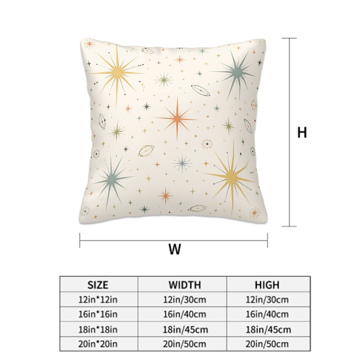 Mid-Century Modern Atomic Starburst Pillow Cover Set