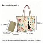 Mid-Century Modern Atomic Cat Starburst Tote Bag