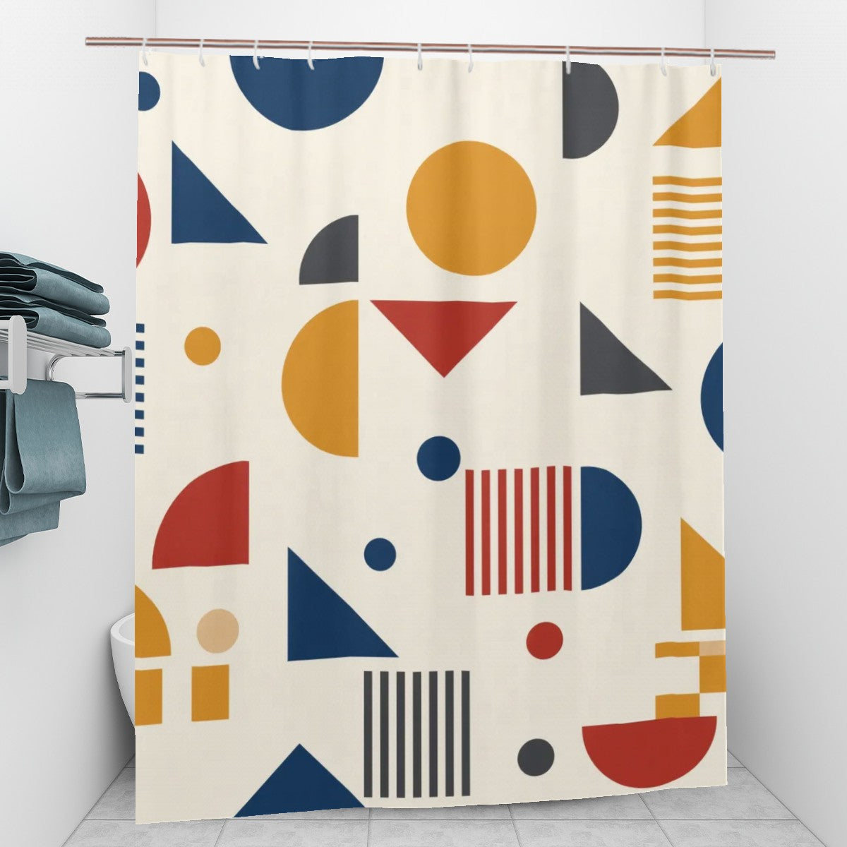 Bauhaus Geometric Shower Curtain