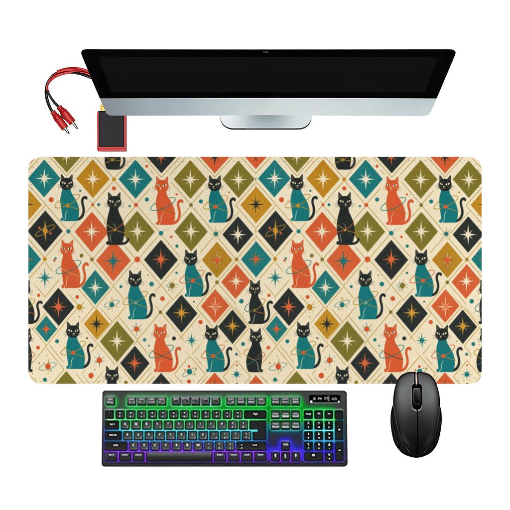 Mid-Century Modern Diamond Tile Extended Mouse Pad