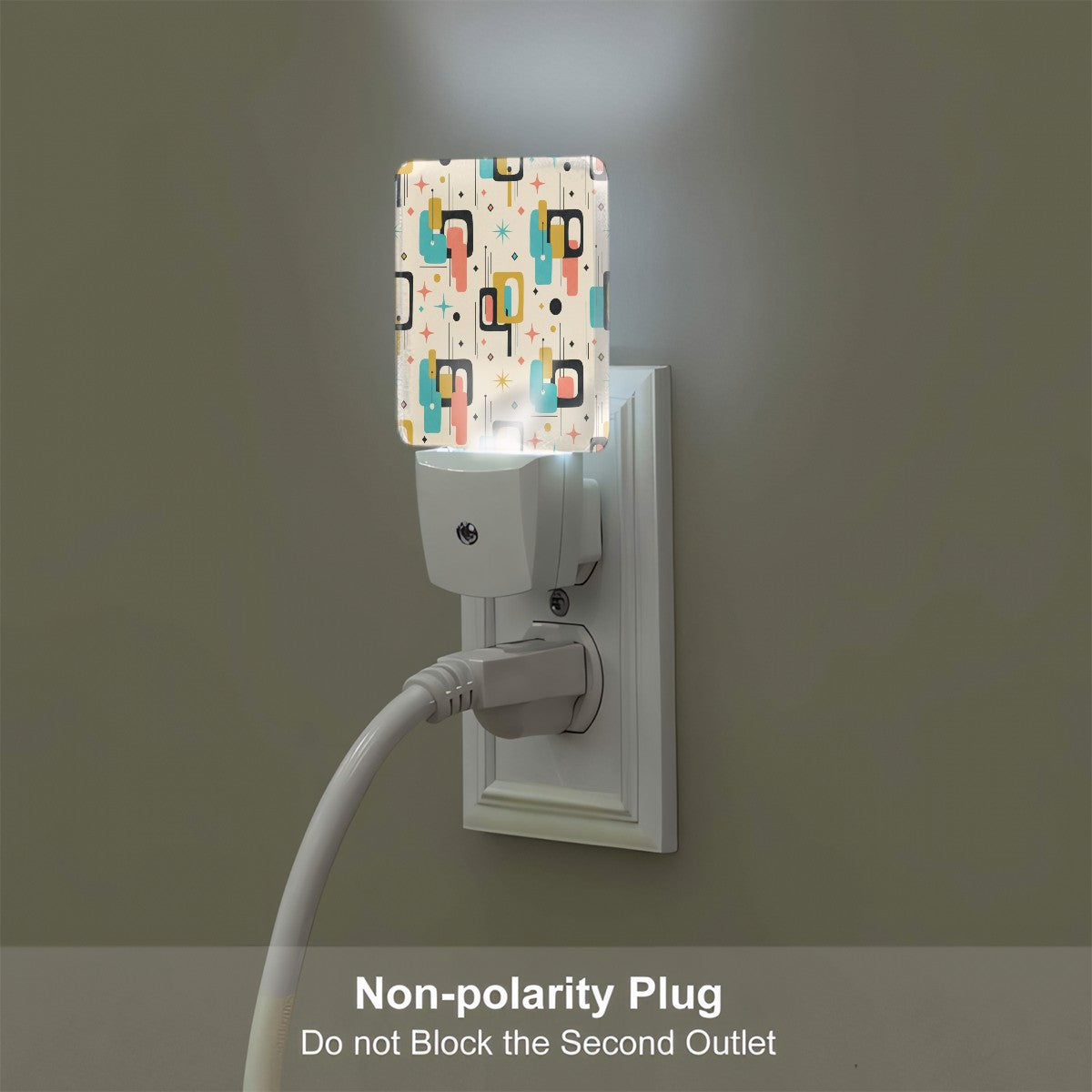 Mid-Century Modern Printed Plug-In Night Light