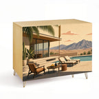 Palm Springs Mid-Century Modern Wooden Storage Cabinet