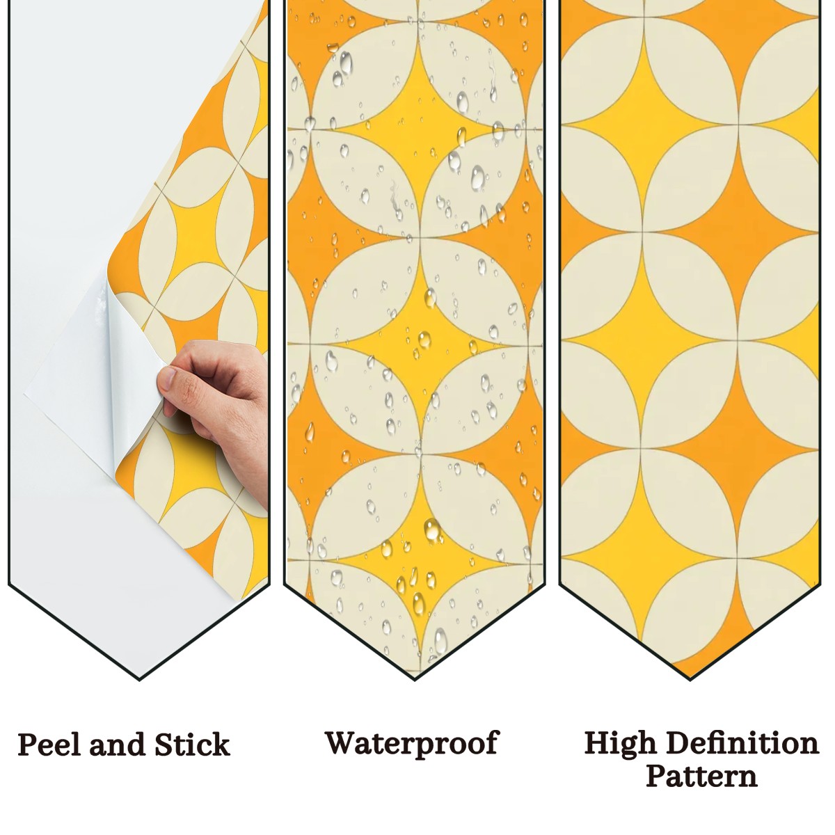 Mid-Century Mustard & Burnt Orange Geometric Wallpaper