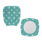Mid-Century Modern Teal Starburst Office Chair Cover