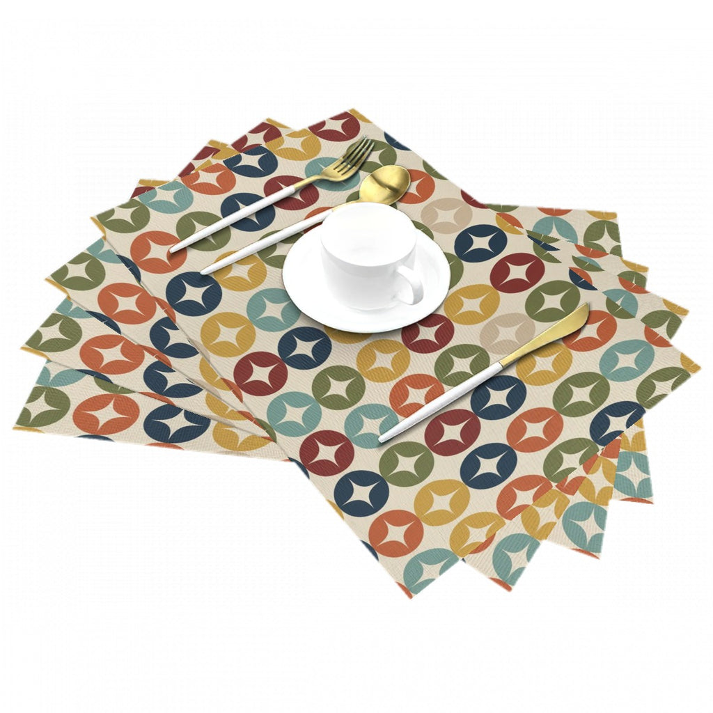 Mid-Century Modern Geometric Woven Placemat