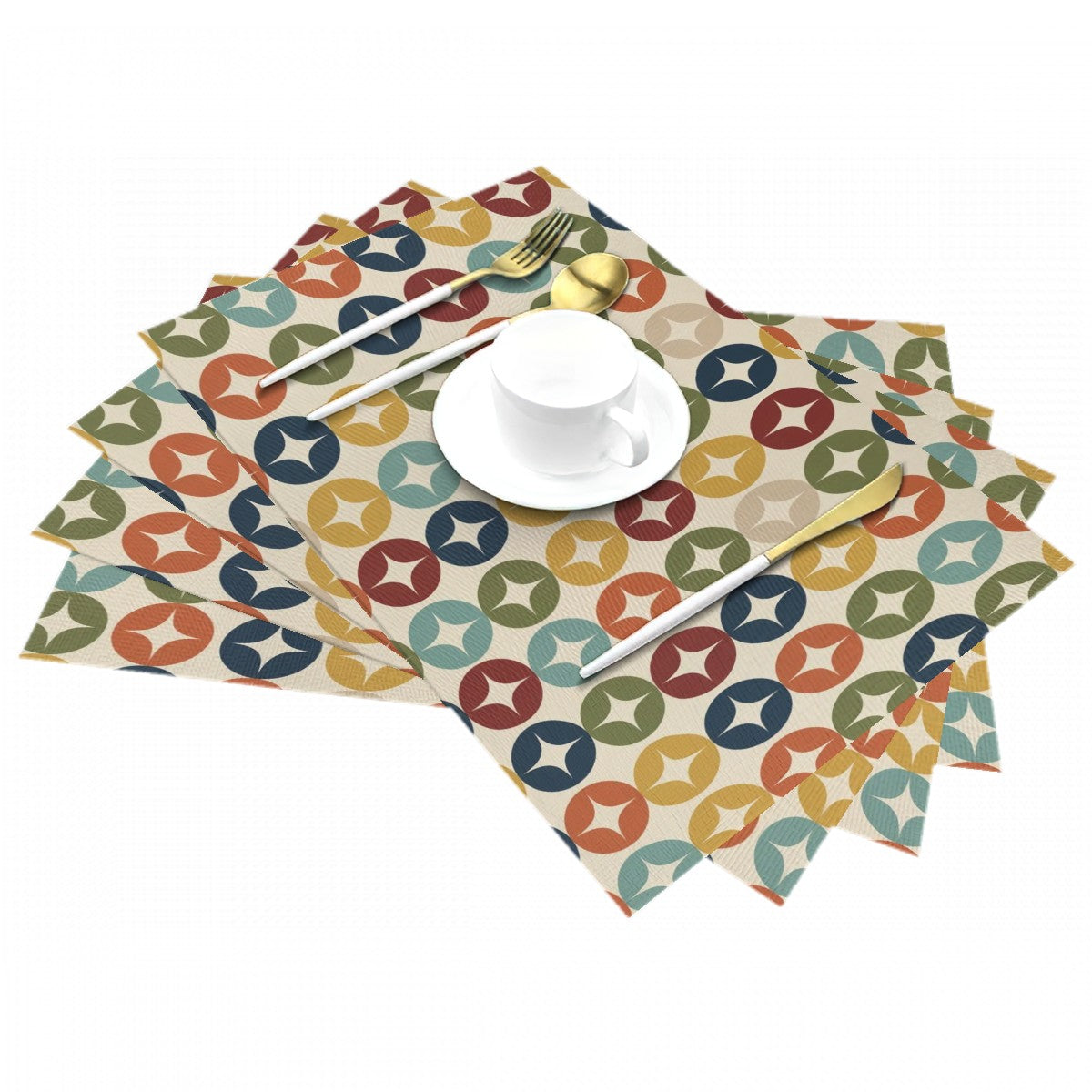 Mid-Century Modern Geometric Woven Placemat
