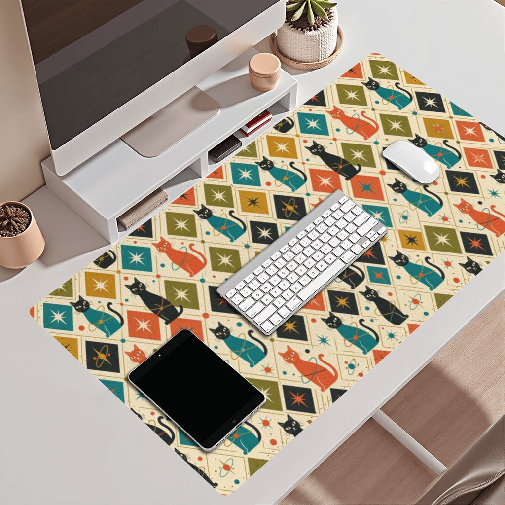 Mid-Century Modern Diamond Tile Extended Mouse Pad