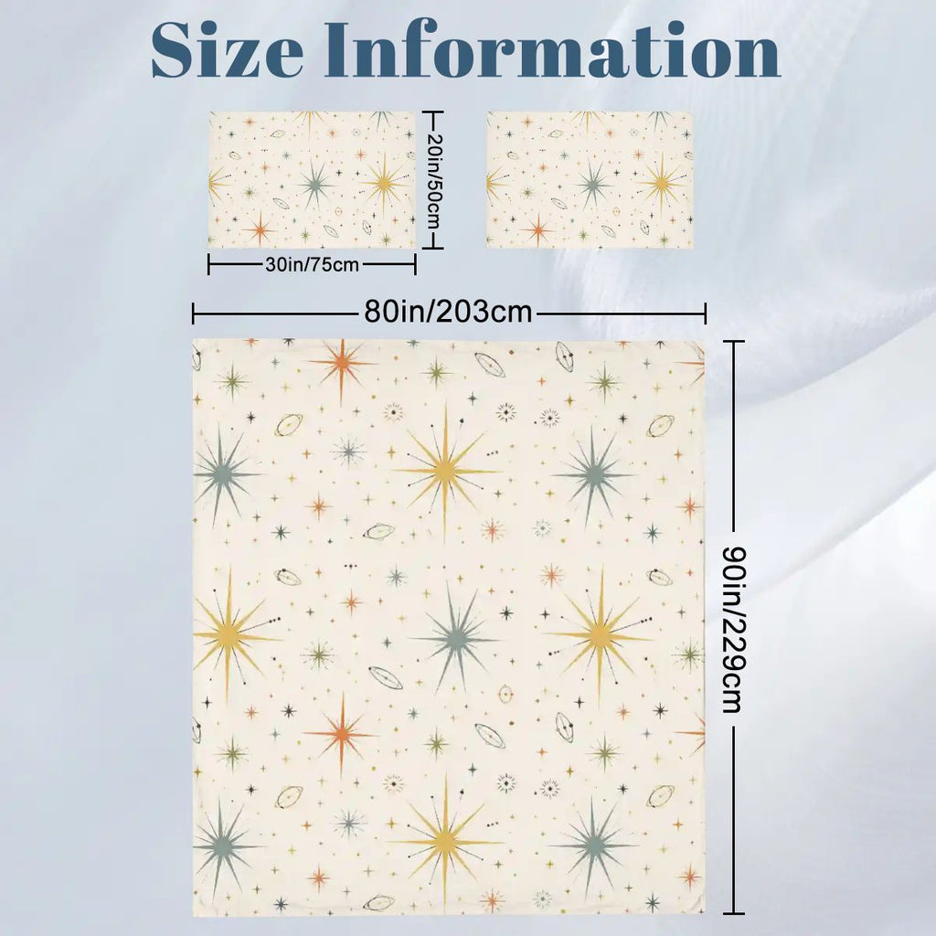 Atomic Starburst Mid-Century Modern Duvet Cover Set
