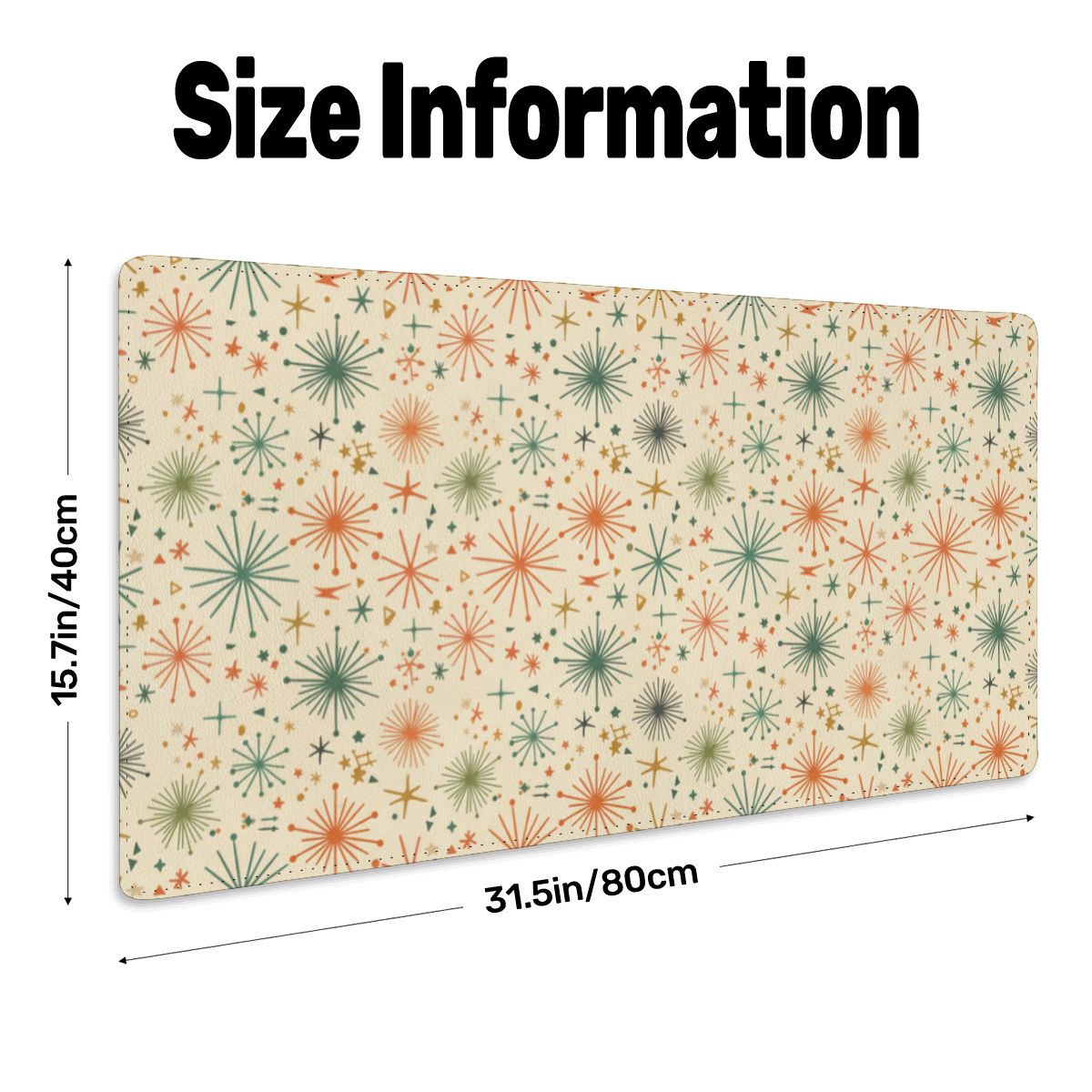 Mid-Century Modern Botanical Starburst Extended Mouse Pad