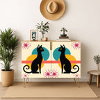 Mid-Century Modern Cat Storage Cabinet, Made in USA