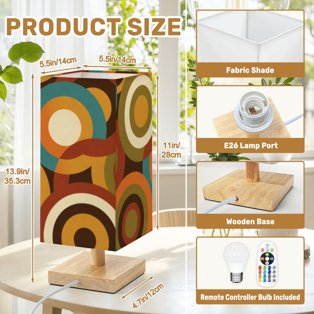 Mid-Century Modern Atomic Ring Color-Changing Table Lamp