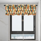 Mid-Century Modern Teardrop Geometric Window Valance
