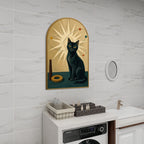 Mid-Century Modern Atomic Cat Arched Canvas