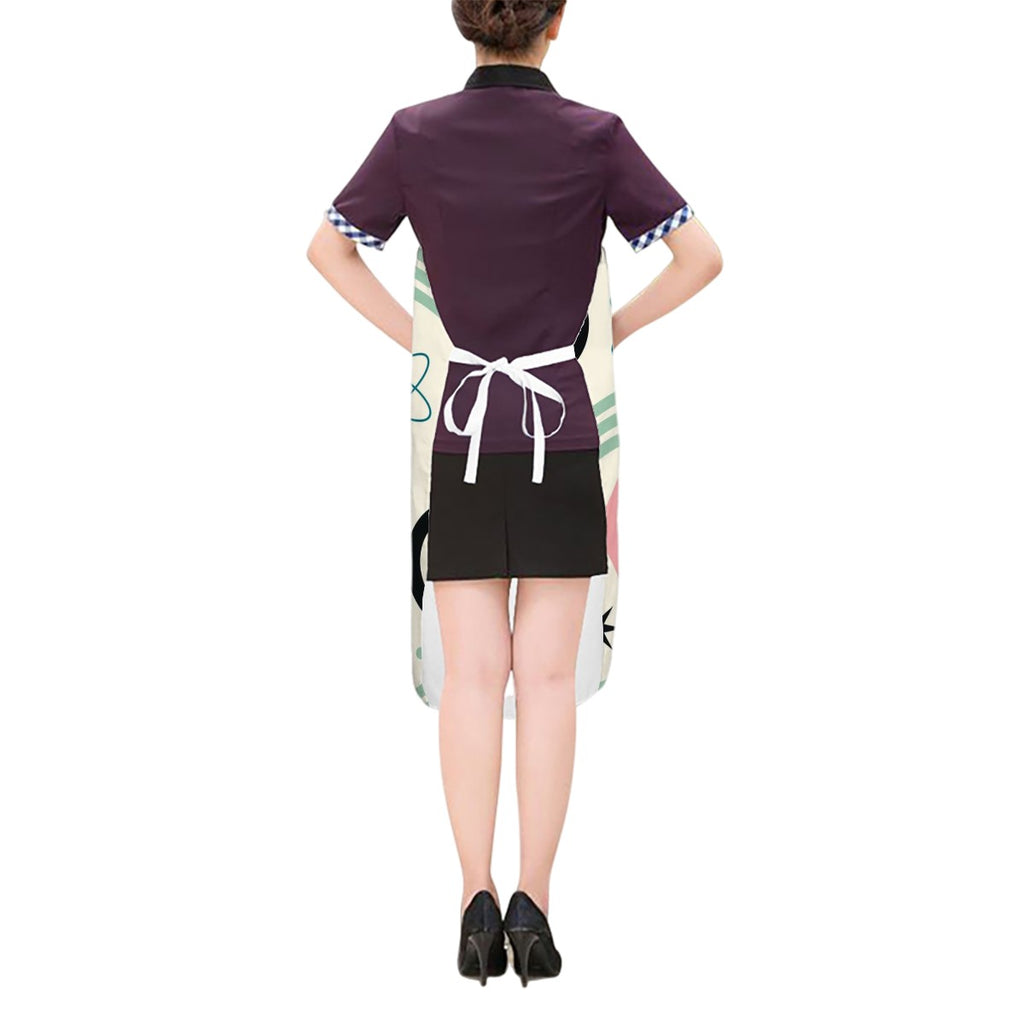 Mid-Century Modern Cat Print Kitchen Apron