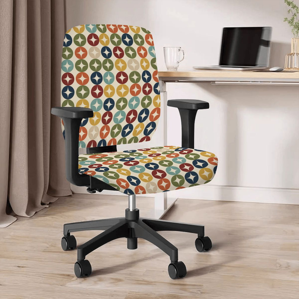 Mid-Century Modern Multicolor Office Chair Cover