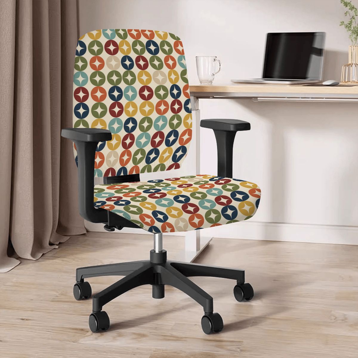 Mid-Century Modern Multicolor Office Chair Cover