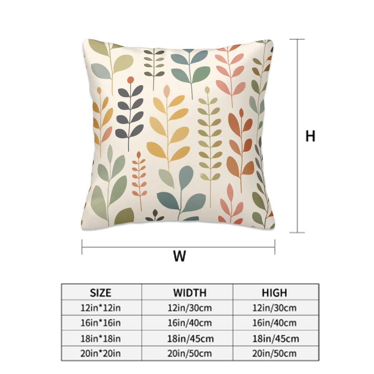 Mid-Century Modern Botanical Pillow Covers, Set of 2