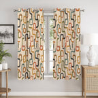 Mid-Century Modern Organic Geometric Blackout Curtains