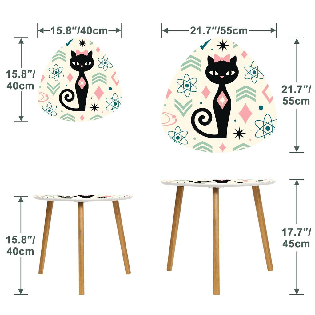 Atomic Cat Mid-Century Modern Nesting Coffee Table Set