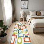 Mid-Century Modern Atomic Colorblock Runner Rug