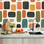 Retro Mosaic Mid-Century Modern Peel-and-Stick Wallpaper