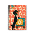 Mid-Century Modern Atomic Dog Spiral Notebook