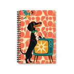 Mid-Century Modern Atomic Dog Spiral Notebook