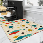 Mid-Century Modern Geometric Coffee Bar Mat
