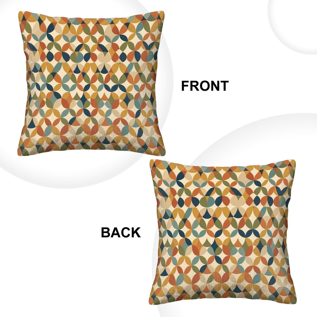Scandinavian Pebble Repeat Mid-Century Modern Throw Pillow