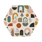 Mid-Century Modern Abstract Geometric Hexagon Coaster Set