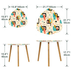 Mid-Century Modern Colorblock Atomic Nesting Tables