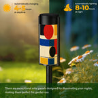 Bauhaus Color-Block Solar Garden Light Set