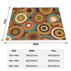 Mid-Century Modern Atomic Concentric-Circle Throw Blanket