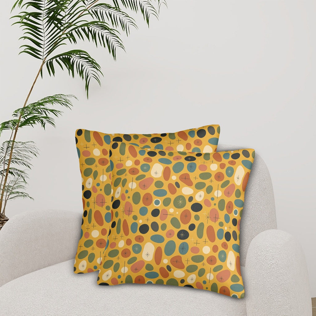 Mid-Century Modern Pebble Pattern Pillow Covers, Set of 2