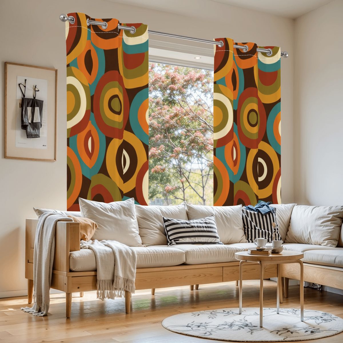 Mid-Century Modern Atomic Orbit Blackout Curtains