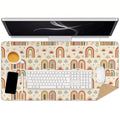 Mid-Century Modern Abstract Geometric Colorblock Extended Mouse Pad