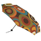 MCM-Era Atomic Concentric-Circle Print UV Umbrella