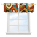 Mid-Century Modern Window Valance — Groovy Waves, 2 Panels (52"×18")