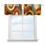 Mid-Century Modern Window Valance — Groovy Waves, 2 Panels (52"×18")