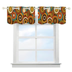 Mid-Century Modern Window Valance — Soda Pop Circles, 2 Panels (52"×18")