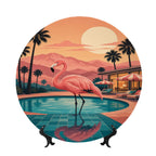 Mid-Century Modern Palm Springs Flamingo Poolside Ceramic Decorative Plate