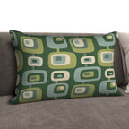 Olive Mod Squares Lumbar Pillow Cover