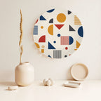 Bauhaus Geometric Ceramic Wall Plate