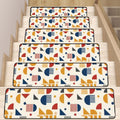 Bauhaus Geometric Color-Block Stair Tread Set